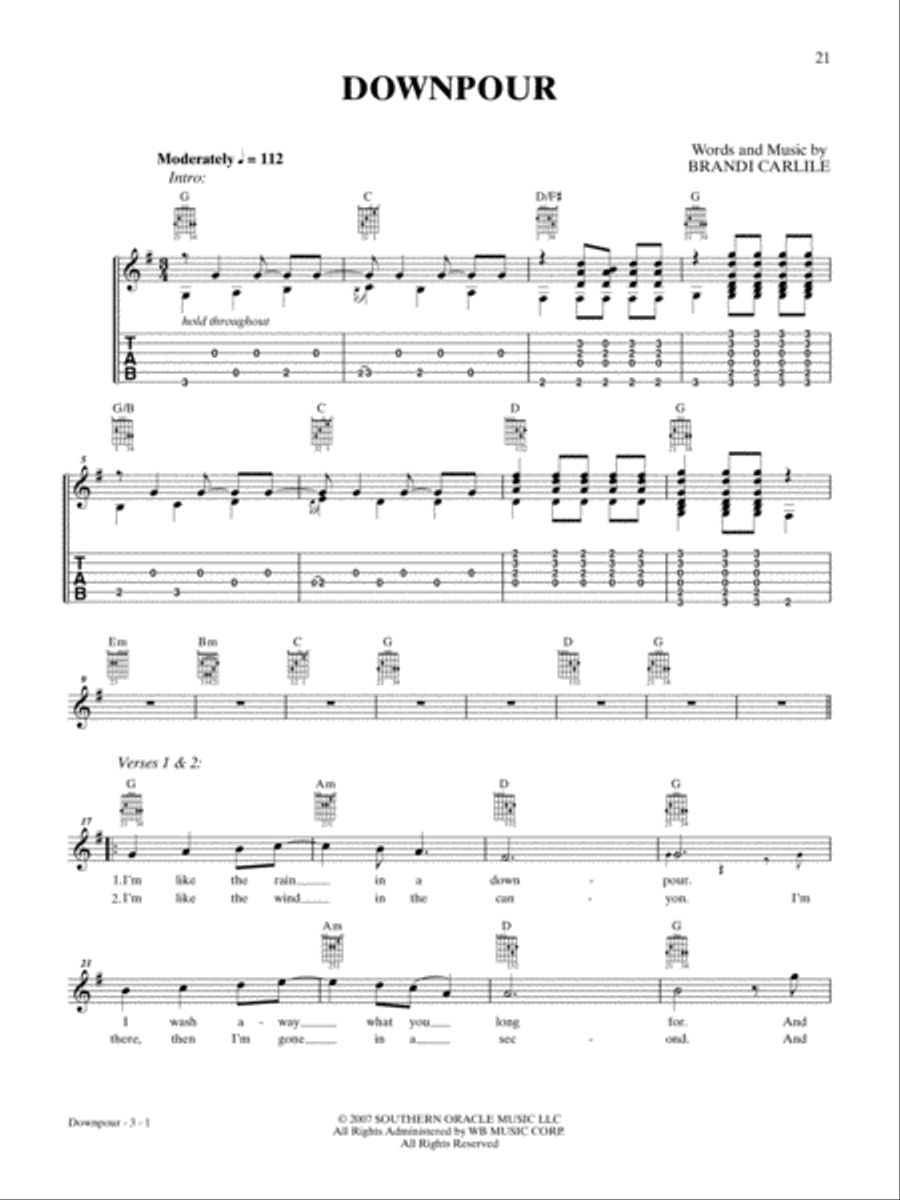 Downpour Electric Guitar scores gallery preview page 1
