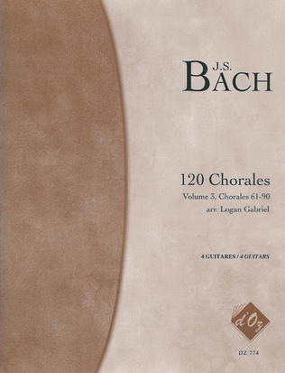 Book cover for Chorales, volume 3 (nos 61-90)