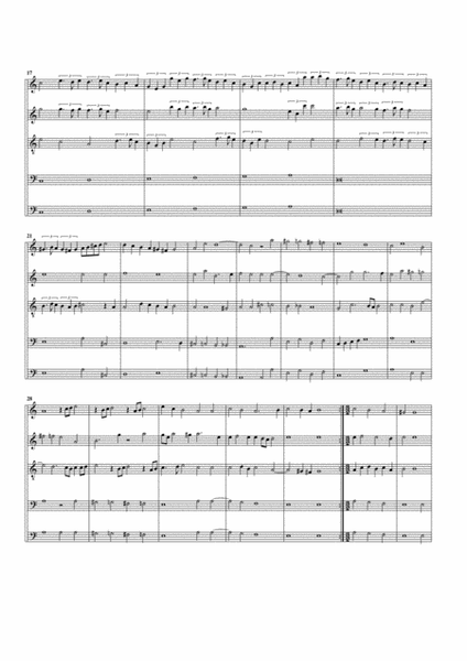 Paduan no.5 SSWV 43 (arrangement for 5 recorders)