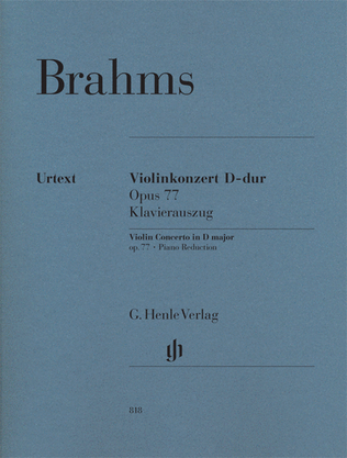 Book cover for Concerto for Violin and Orchestra D major op. 77