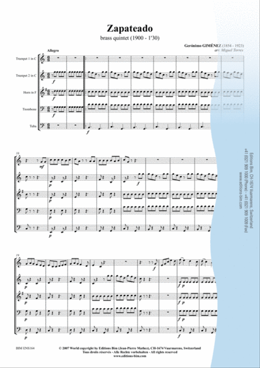 Zapateado Brass Quintet scores gallery preview page 2