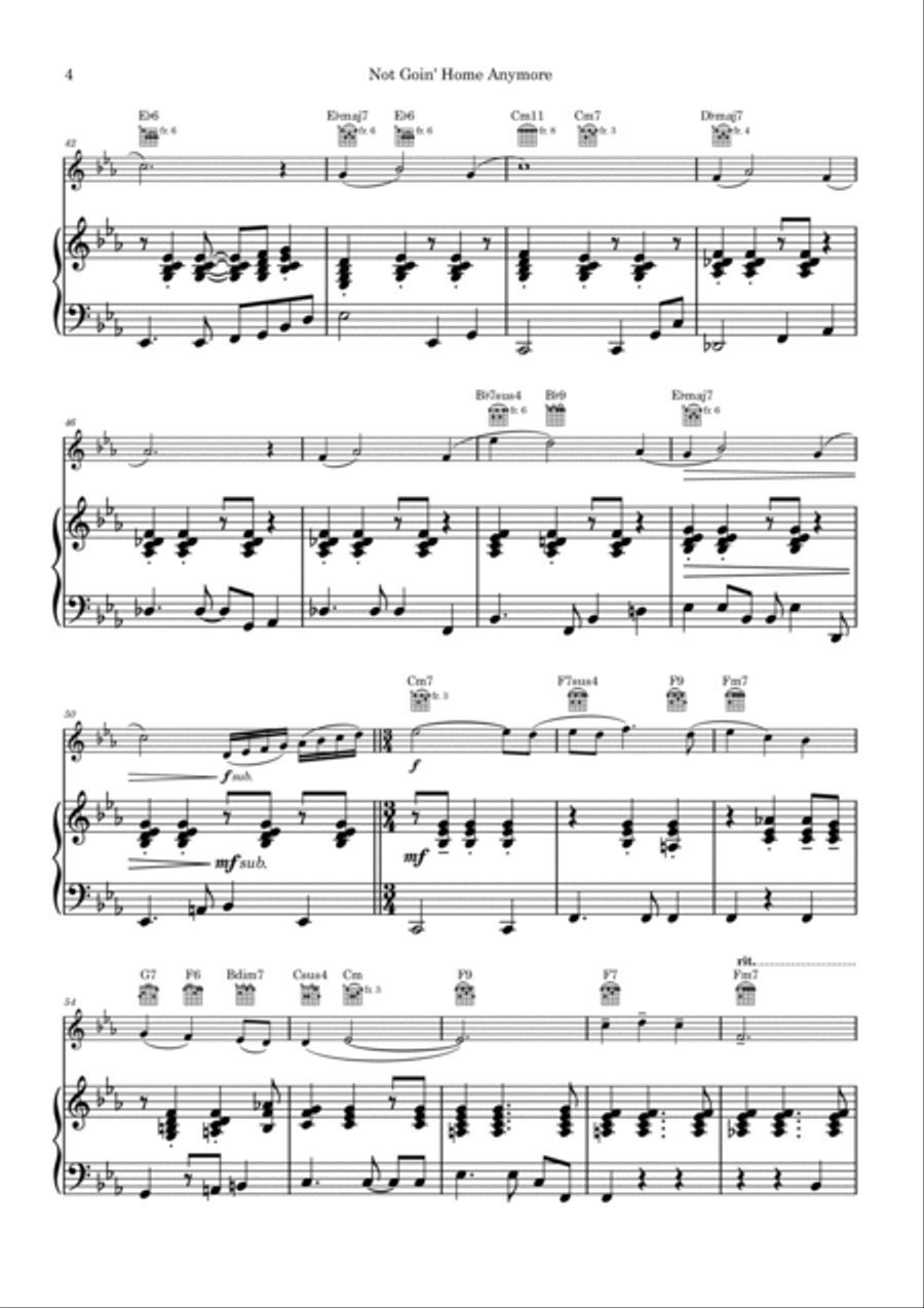 Not Goin' Home Anymore Not Goin' Home Anymore Violin Solo scores gallery preview page 4