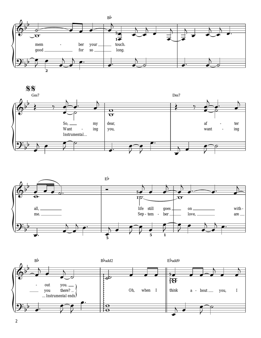 It Won't Be You Easy Piano scores gallery preview page 2