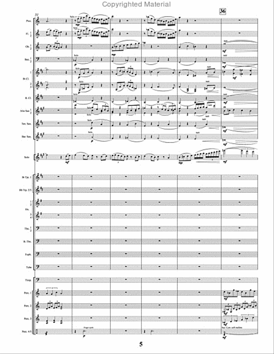 Woodland Serenade and Rondo Concert Band scores gallery preview page 6