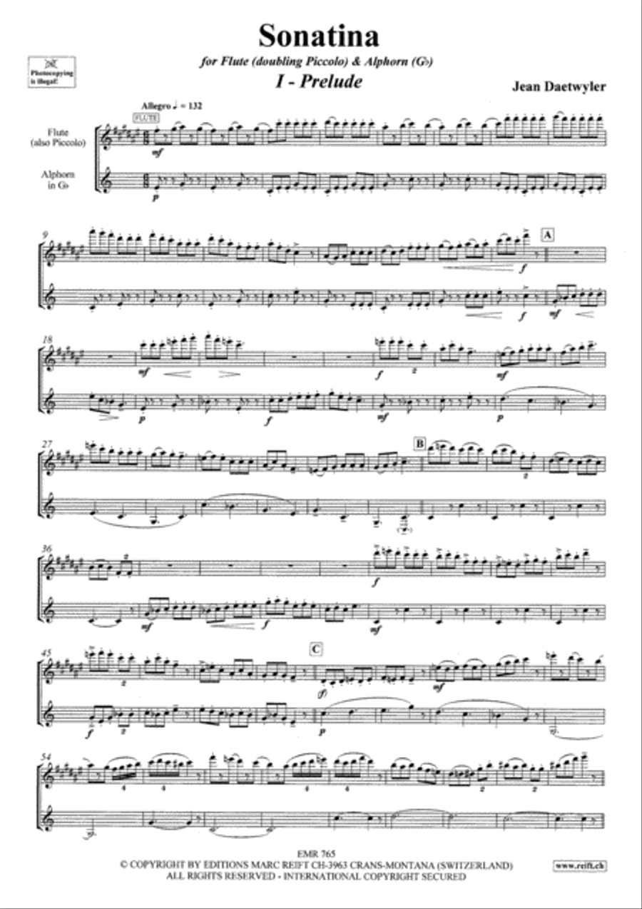Sonatina Flute scores gallery preview page 3