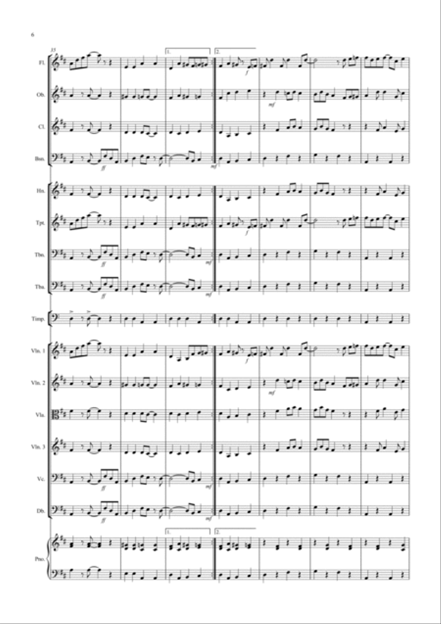 The Entertainer for School Orchestra Full Orchestra scores gallery preview page 6