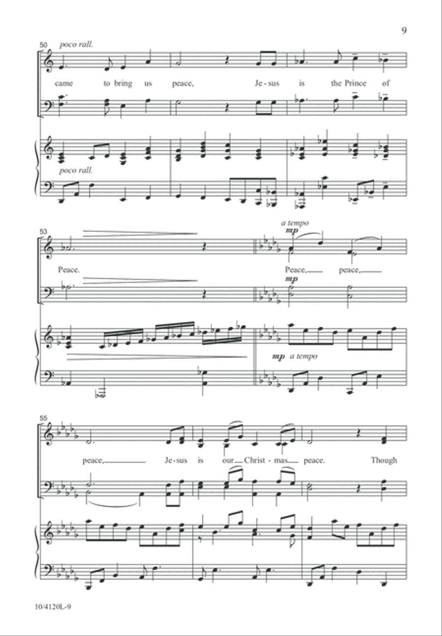 Jesus Is Our Christmas Peace 4-Part scores gallery preview page 9