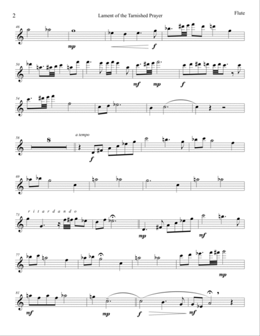 Lament of the Tarnished Prayer Small Ensemble scores gallery preview page 3