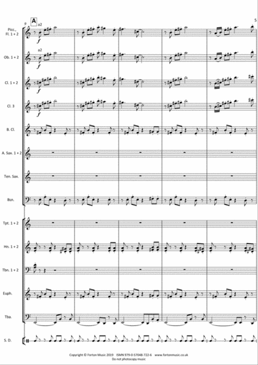 Huddersfield Overture Concert Band scores gallery preview page 5