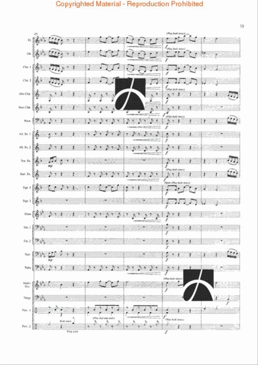 Blue Mountain Saga Blue Mountain Saga Concert Band scores gallery preview page 10