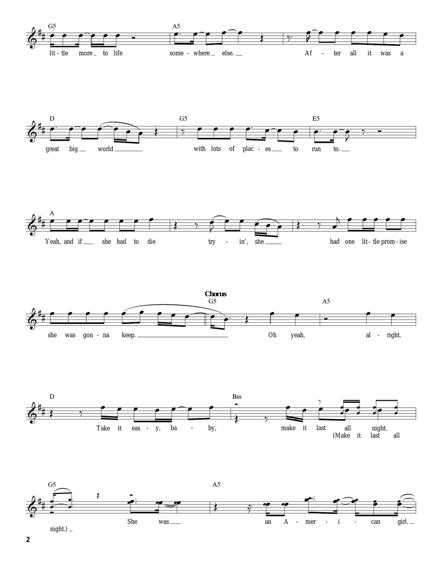 American Girl American Girl Acoustic Guitar scores gallery preview page 2