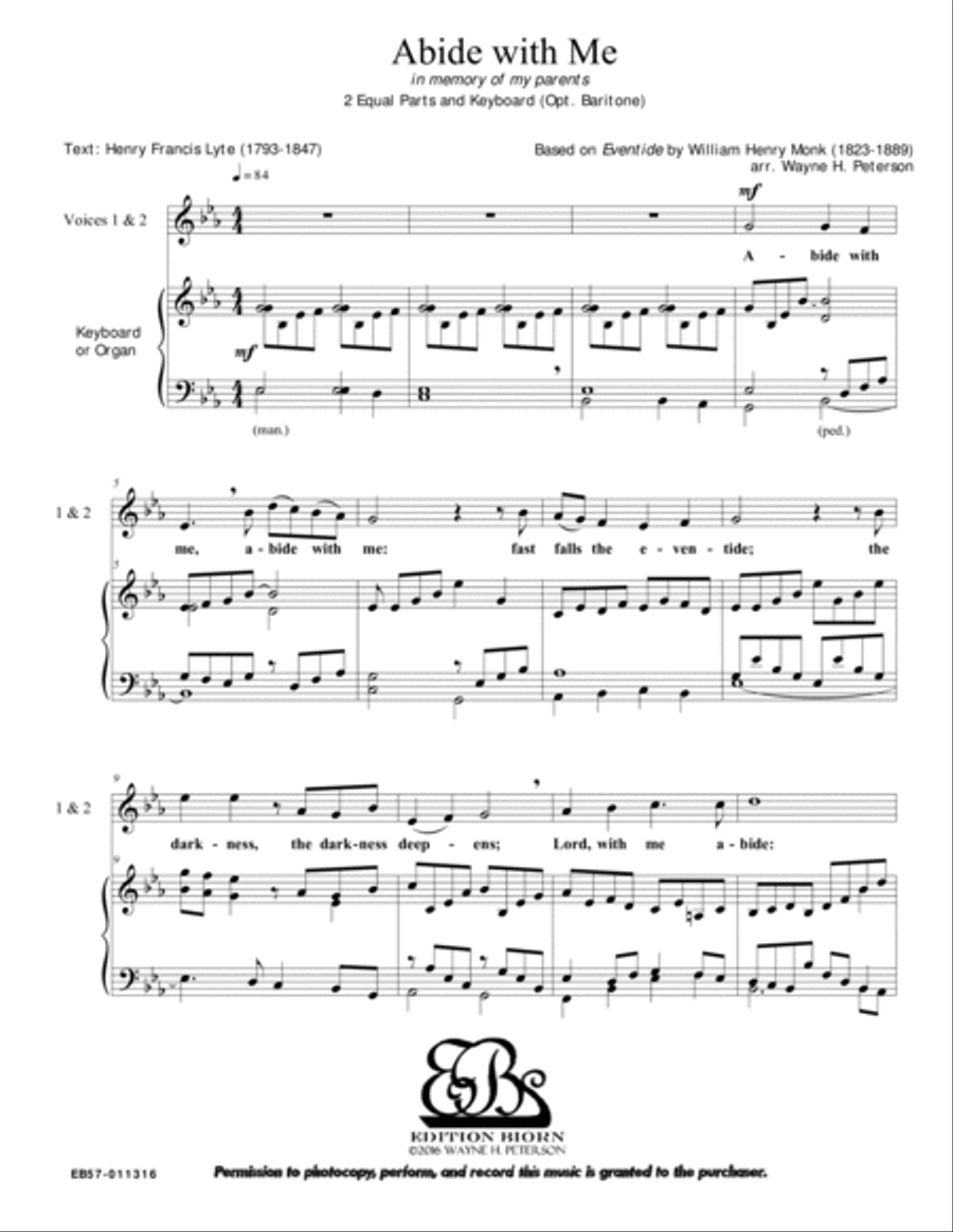 Abide with Me 3-Part scores gallery preview page 2