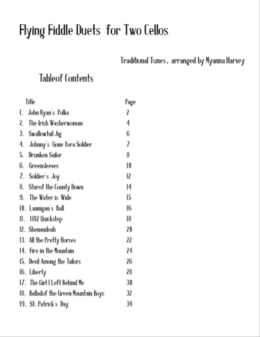 Flying Fiddle Duets for Two Cellos, Book One String Duet scores gallery preview page 2