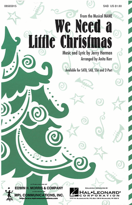 Book cover for We Need a Little Christmas