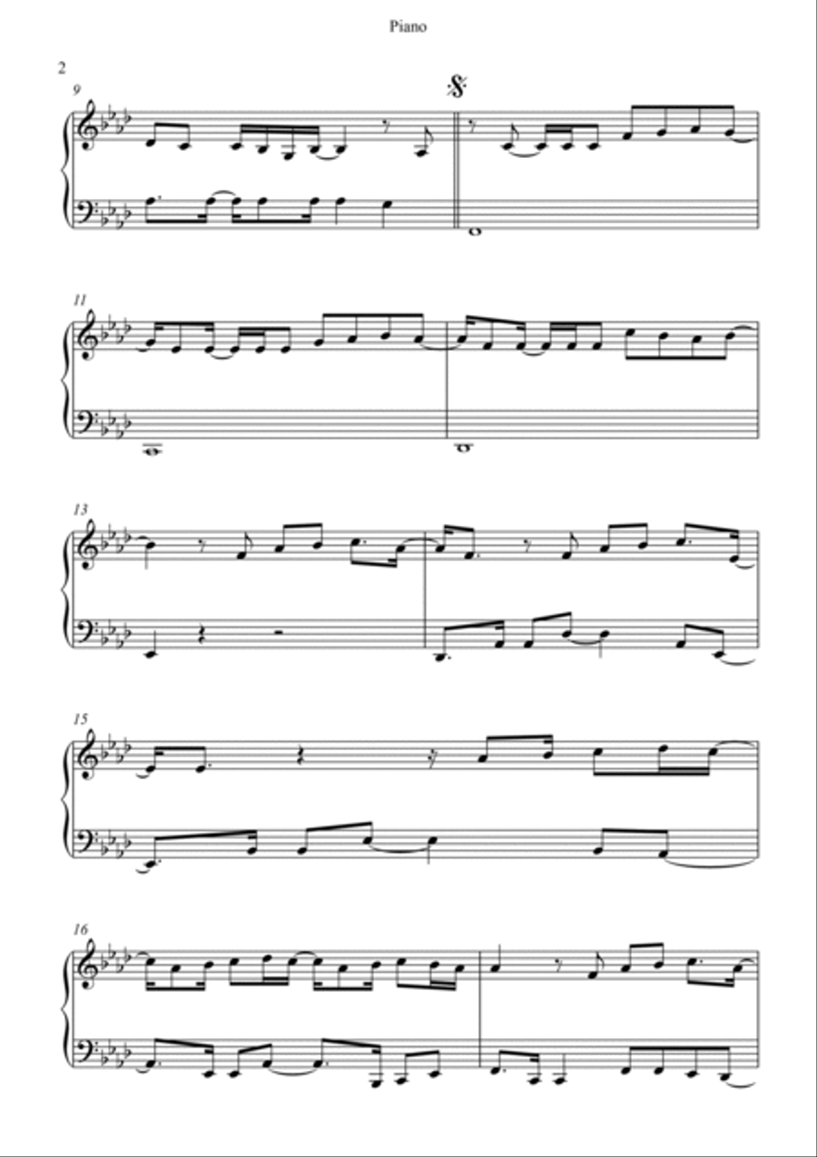 Bam Bam Piano Solo scores gallery preview page 2