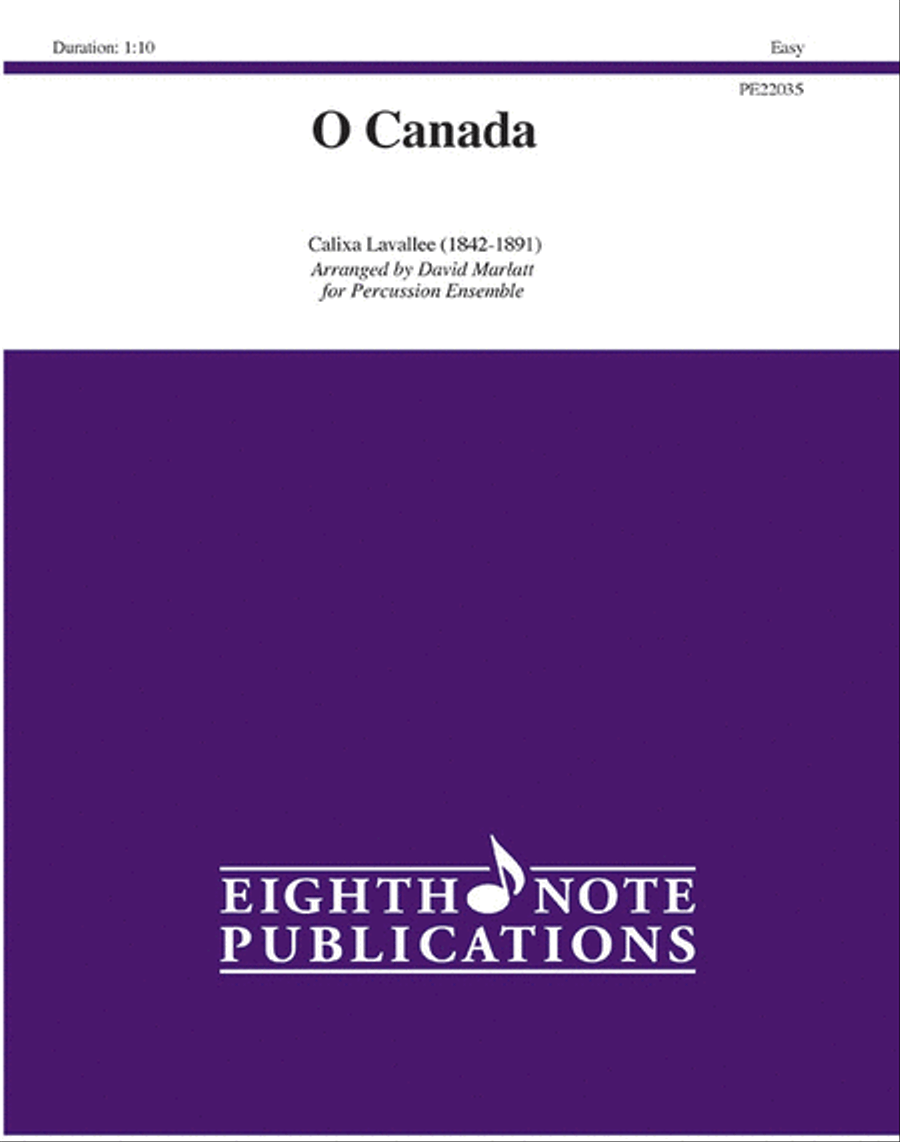 O Canada Percussion Ensemble scores gallery preview page 1