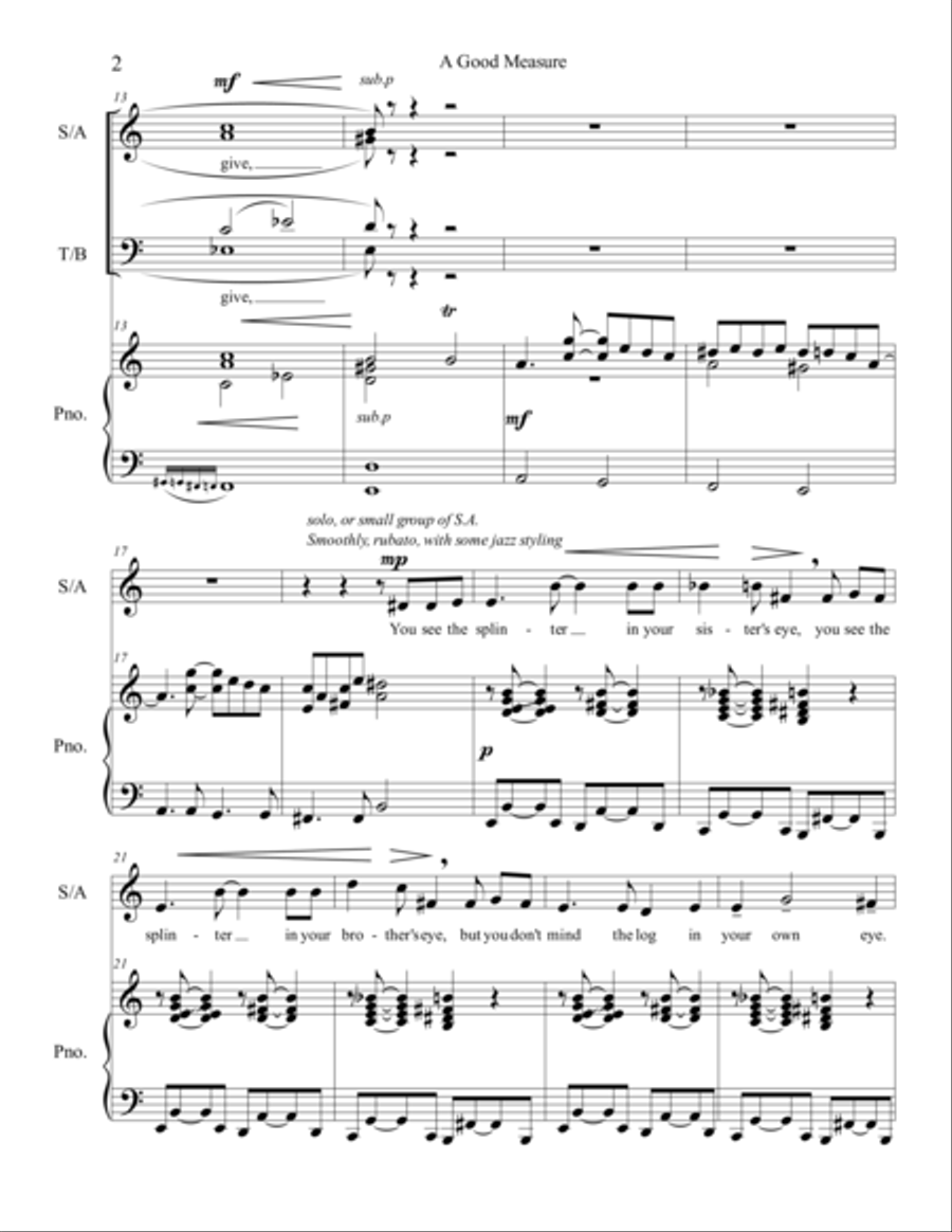 A Good Measure 4-Part scores gallery preview page 3