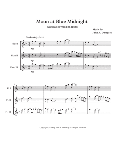 Moon at Blue Midnight (Flute Trio) image number null