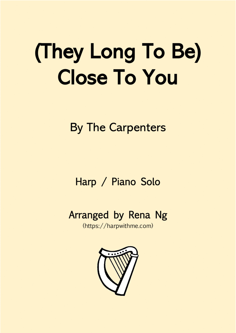 (they Long To Be) Close To You Harp scores gallery preview page 1