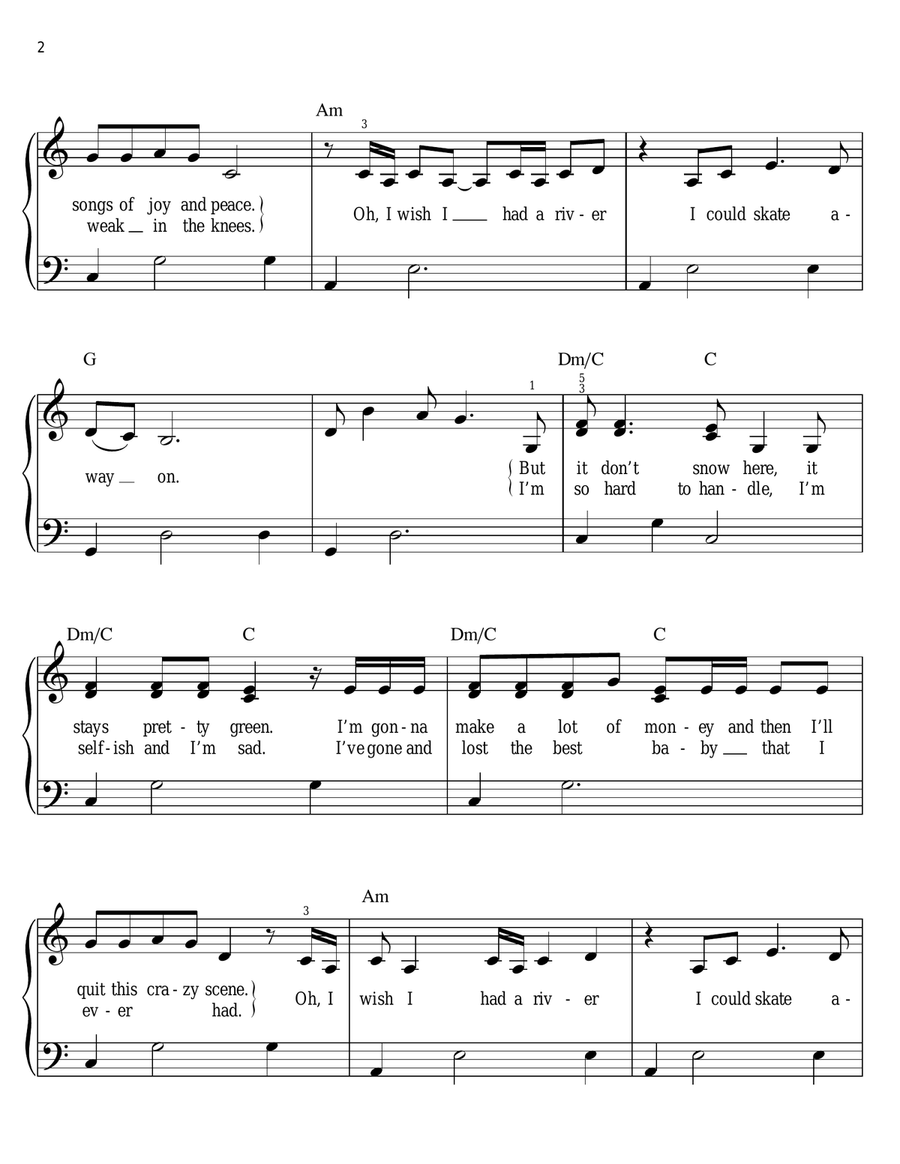 River River Easy Piano scores gallery preview page 2