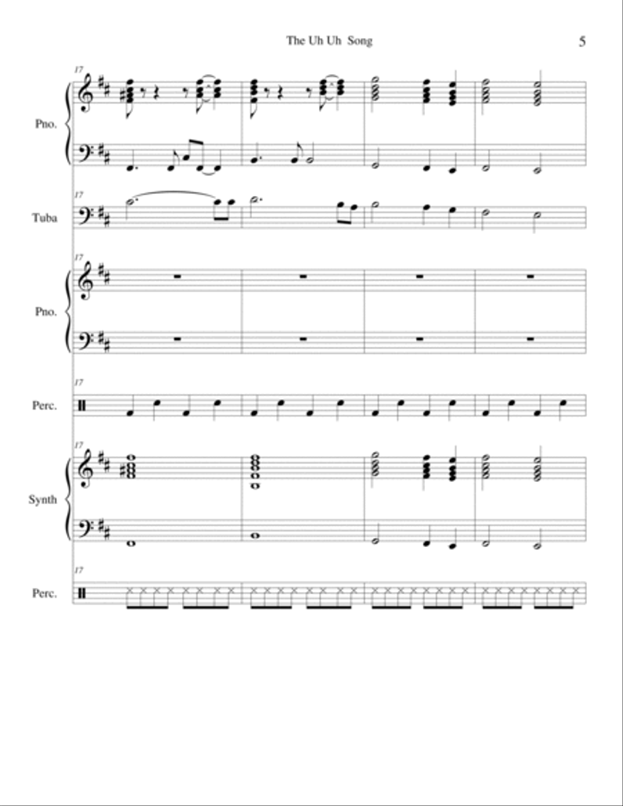 The Uh Uh Song School and Community scores gallery preview page 5