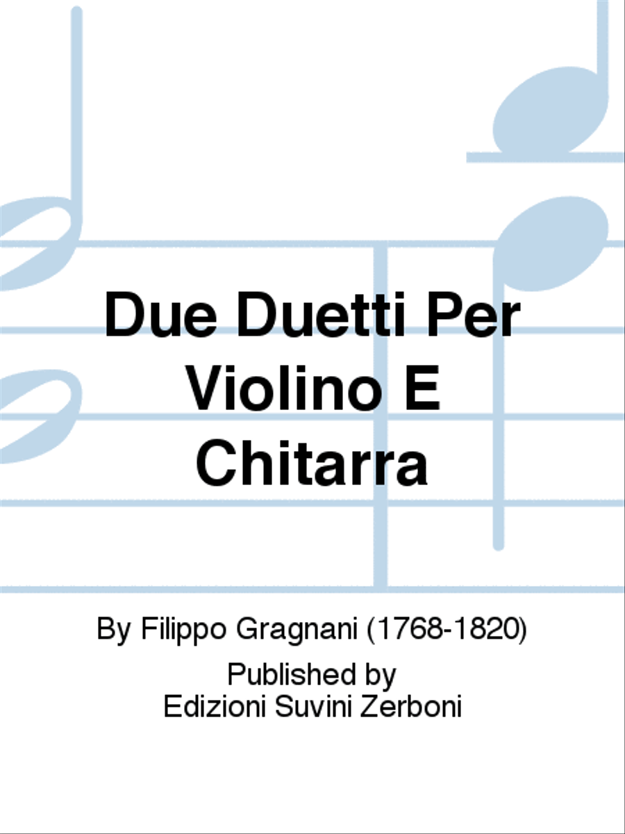 Due Duetti Per Violino E Chitarra String Duet scores gallery preview page 1