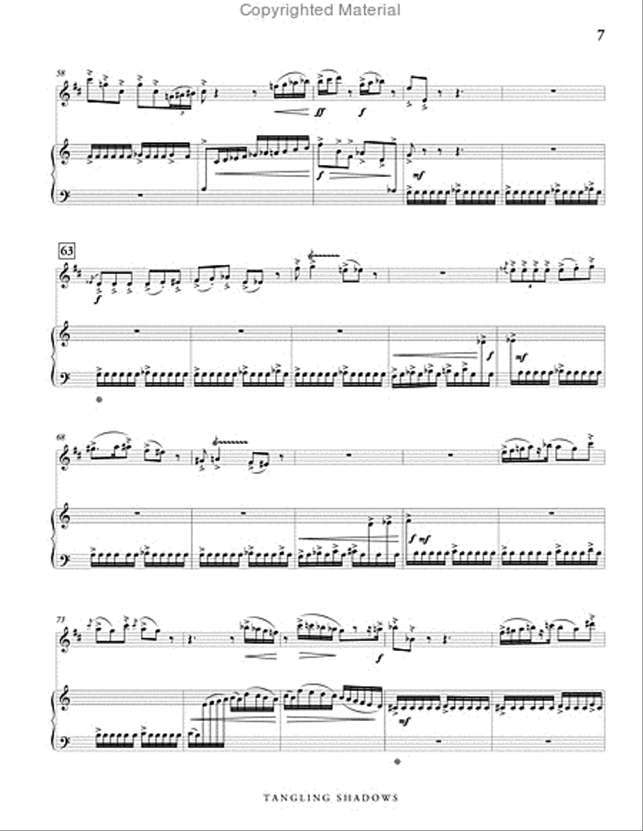 Tangling Shadows, Version 2 (score & parts) B-Flat Clarinet scores gallery preview page 8