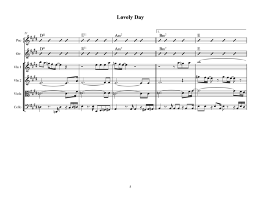 Lovely Day Lovely Day Small Ensemble scores gallery preview page 5