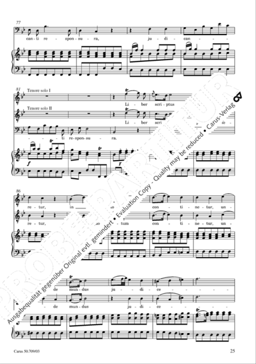 Requiem in E flat major 4-Part scores gallery preview page 26