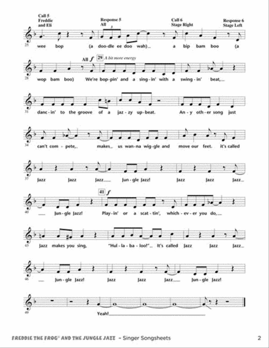 Freddie the Frog and the Jungle Jazz Choir scores gallery preview page 7