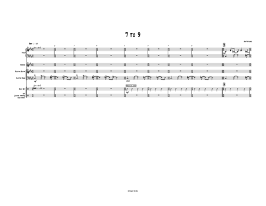 7 to 9 Jazz Ensemble scores gallery preview page 1