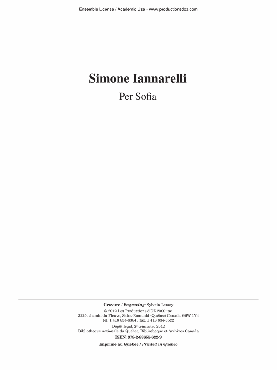 Per Sofia Classical Guitar scores gallery preview page 1