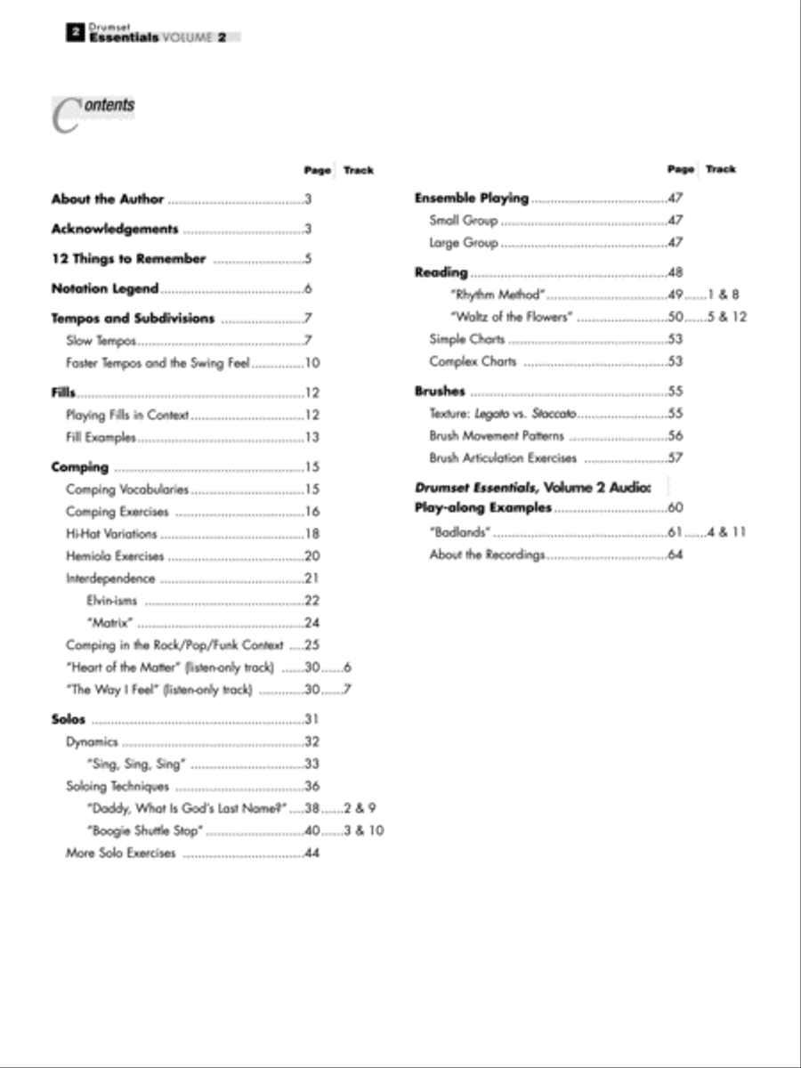 Drumset Essentials, Volume 2