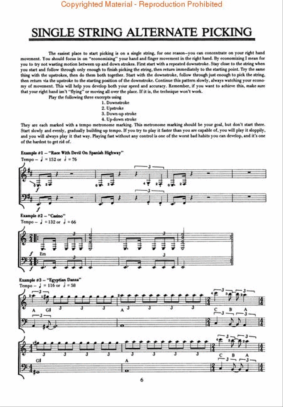 Al Di Meola's Picking Techniques Electric Guitar scores gallery preview page 2