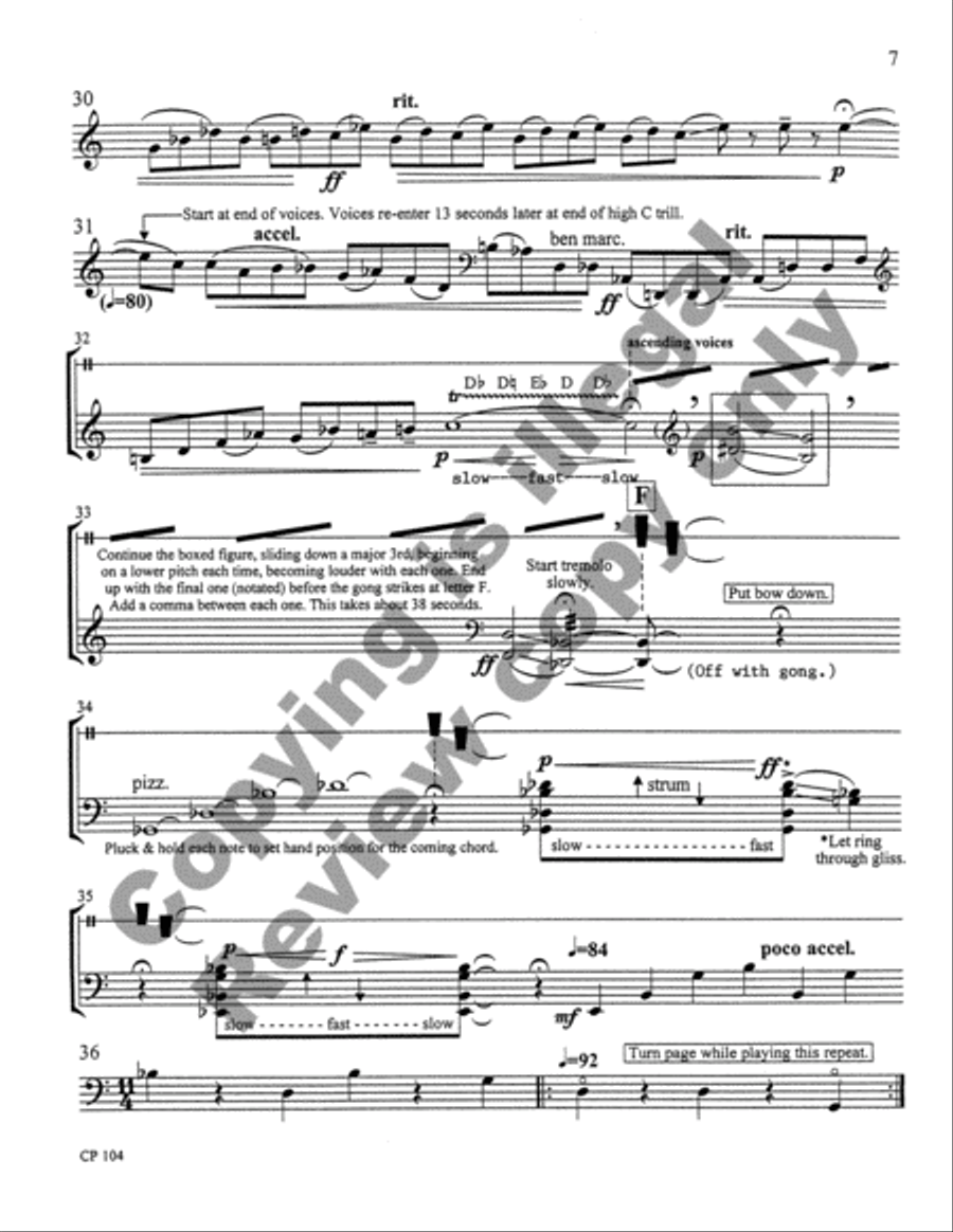 Invention for Cello & Tape by John Biggs Cello Solo - Sheet Music page 7