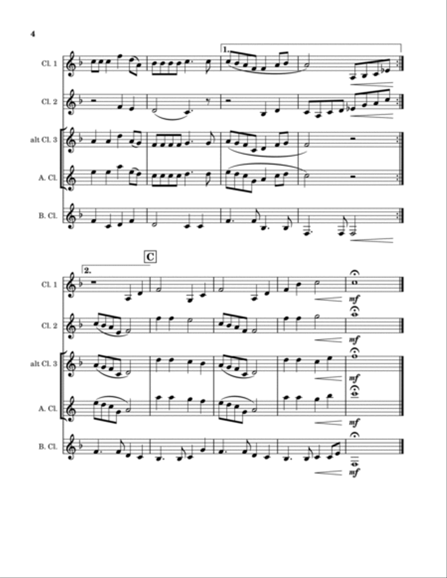 All I Have To Do Is Dream Woodwind Quartet scores gallery preview page 4