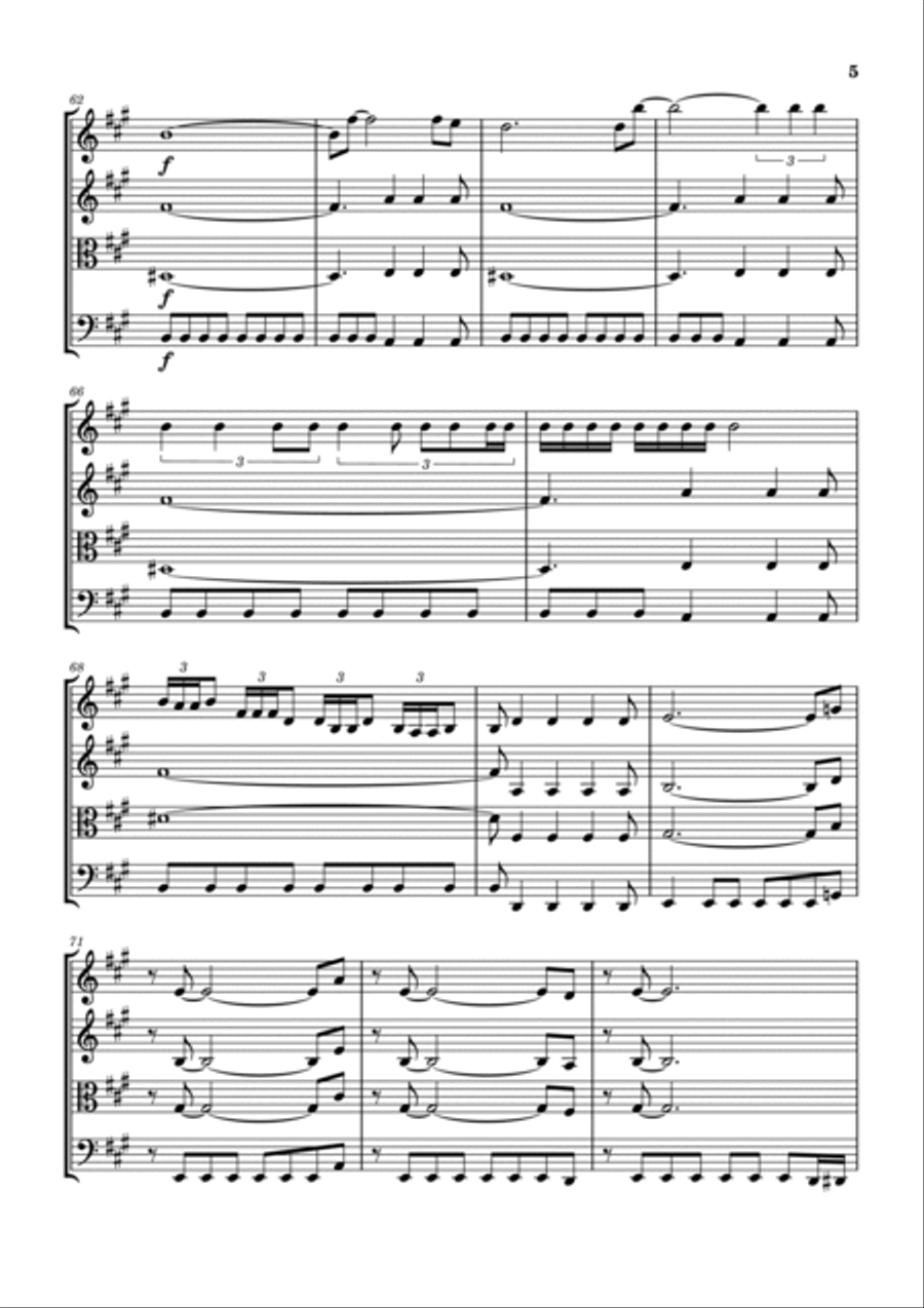 Dirty Deeds Done Dirt Cheap String Quartet scores gallery preview page 6