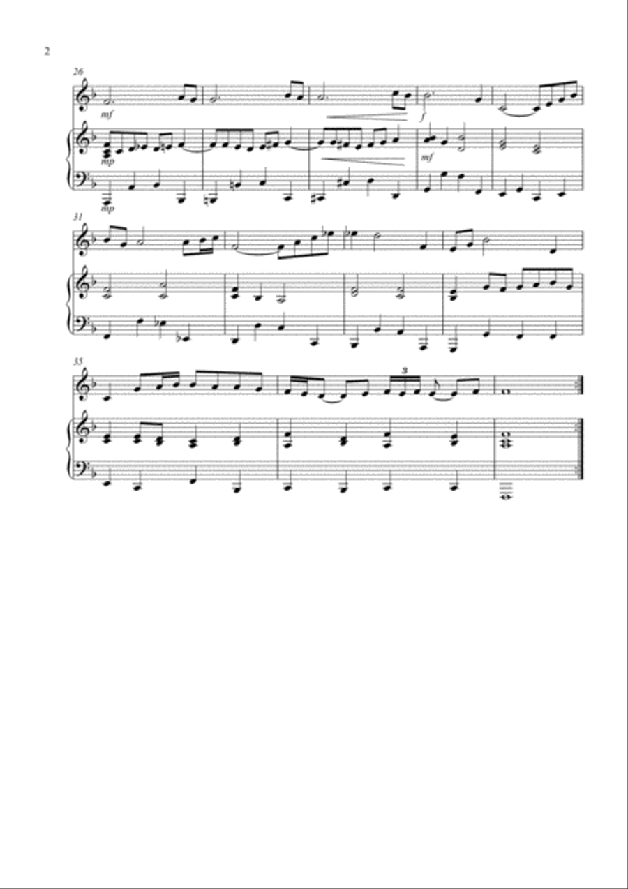 Air On A G String for Clarinet And Piano Clarinet scores gallery preview page 2