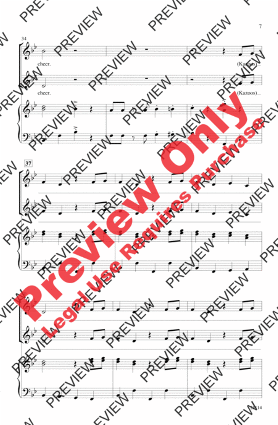 Wonka's Welcome Song 2-Part scores gallery preview page 6