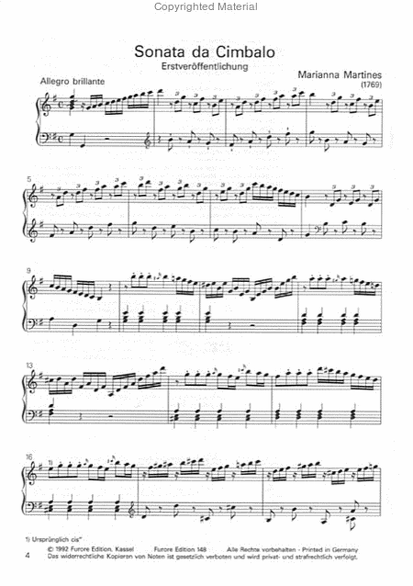 Sonata da Cimbalo G-Dur