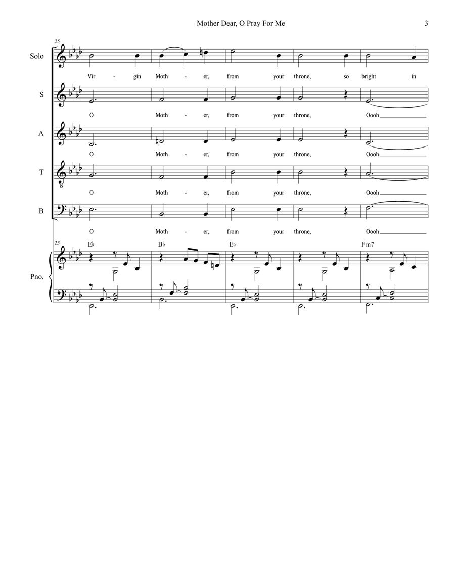 Mother Dear, O Pray For Me 3-Part scores gallery preview page 4