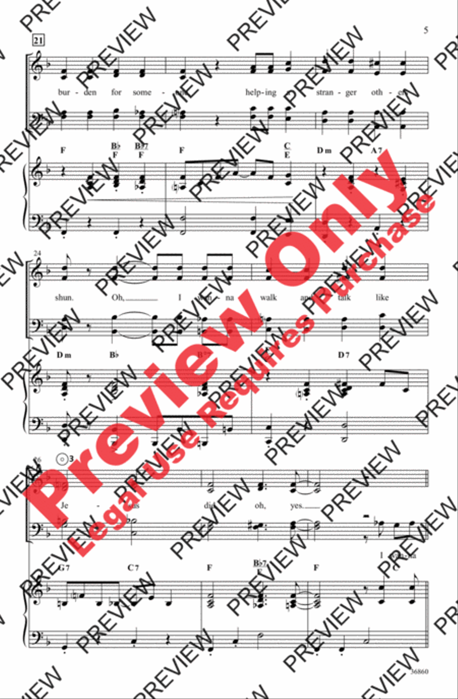 Walk Like Jesus 4-Part scores gallery preview page 5