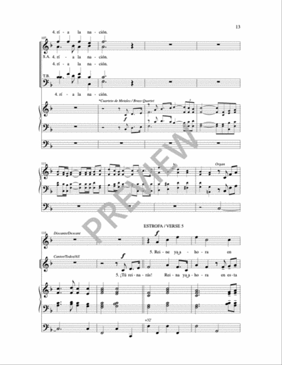 Tu Reinaras 4-Part scores gallery preview page 13