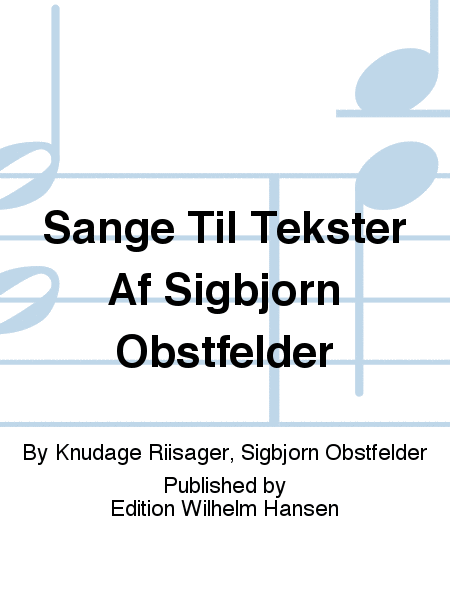 Sange Til Tekster Af Sigbjorn Obstfelder
