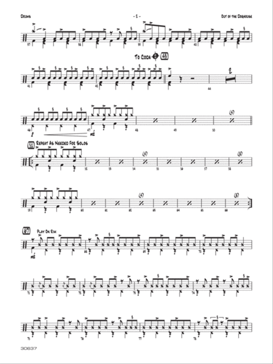 Out of the Doghouse: Drums Jazz Ensemble scores gallery preview page 2