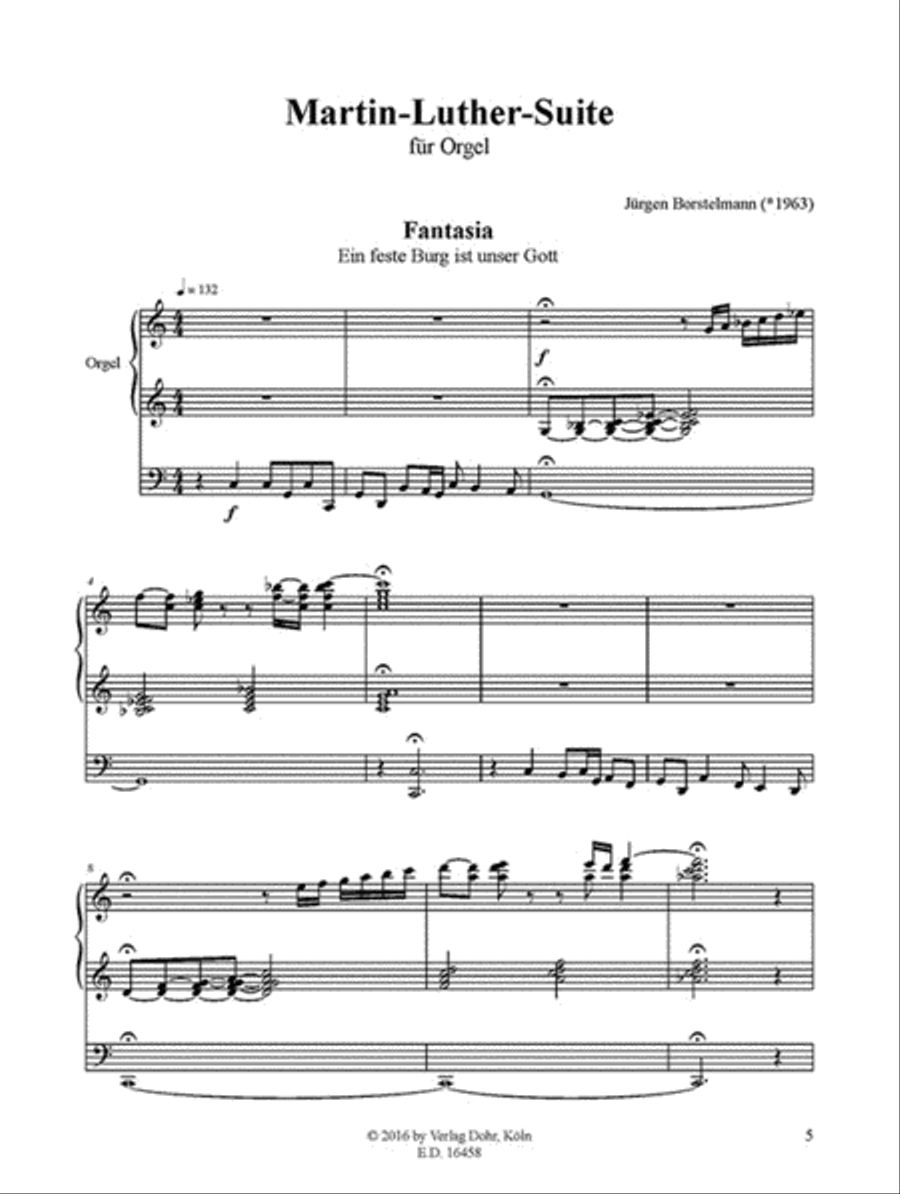 Martin-Luther-Suite für Orgel Organ scores gallery preview page 2