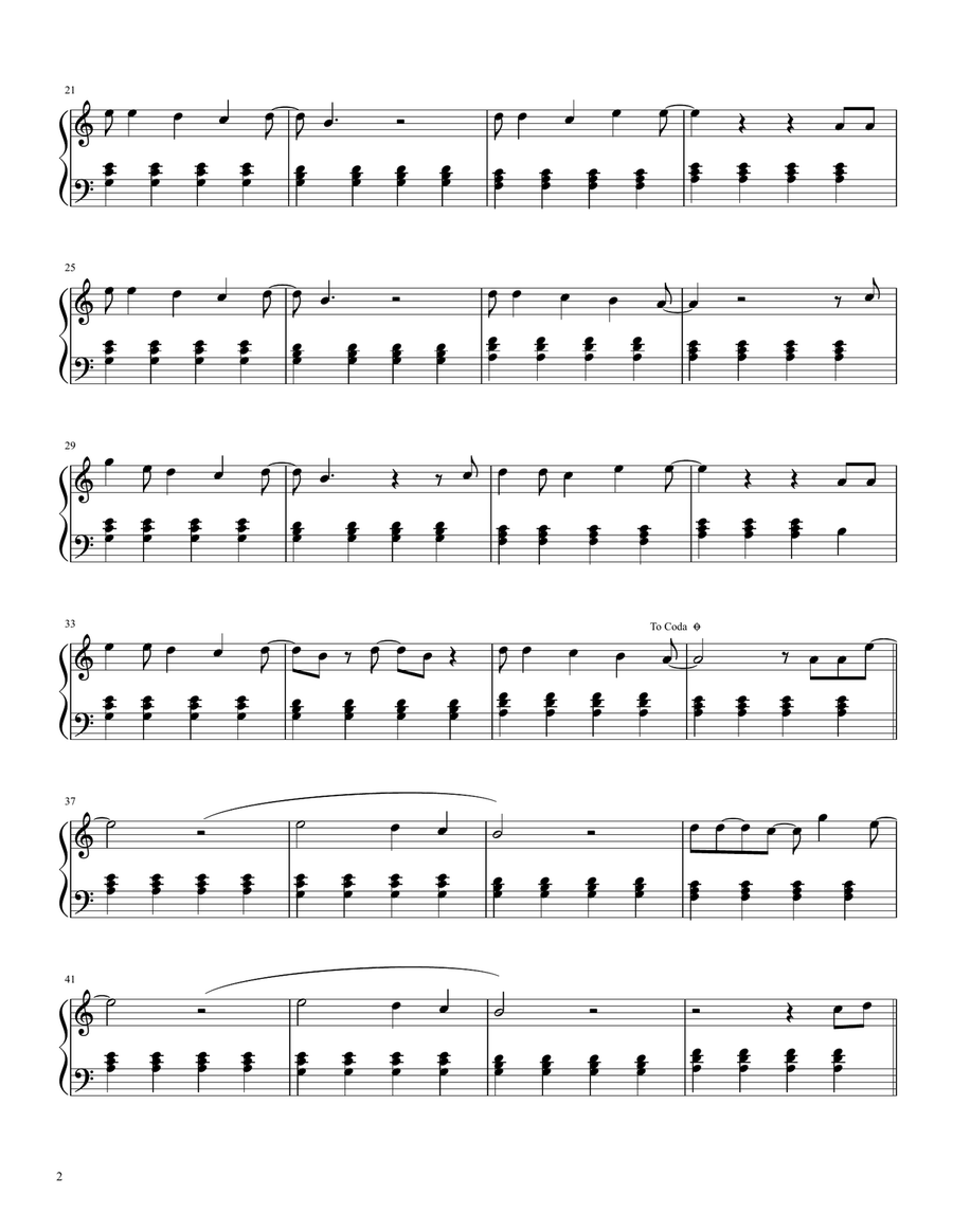 Astronaut Easy Piano scores gallery preview page 2