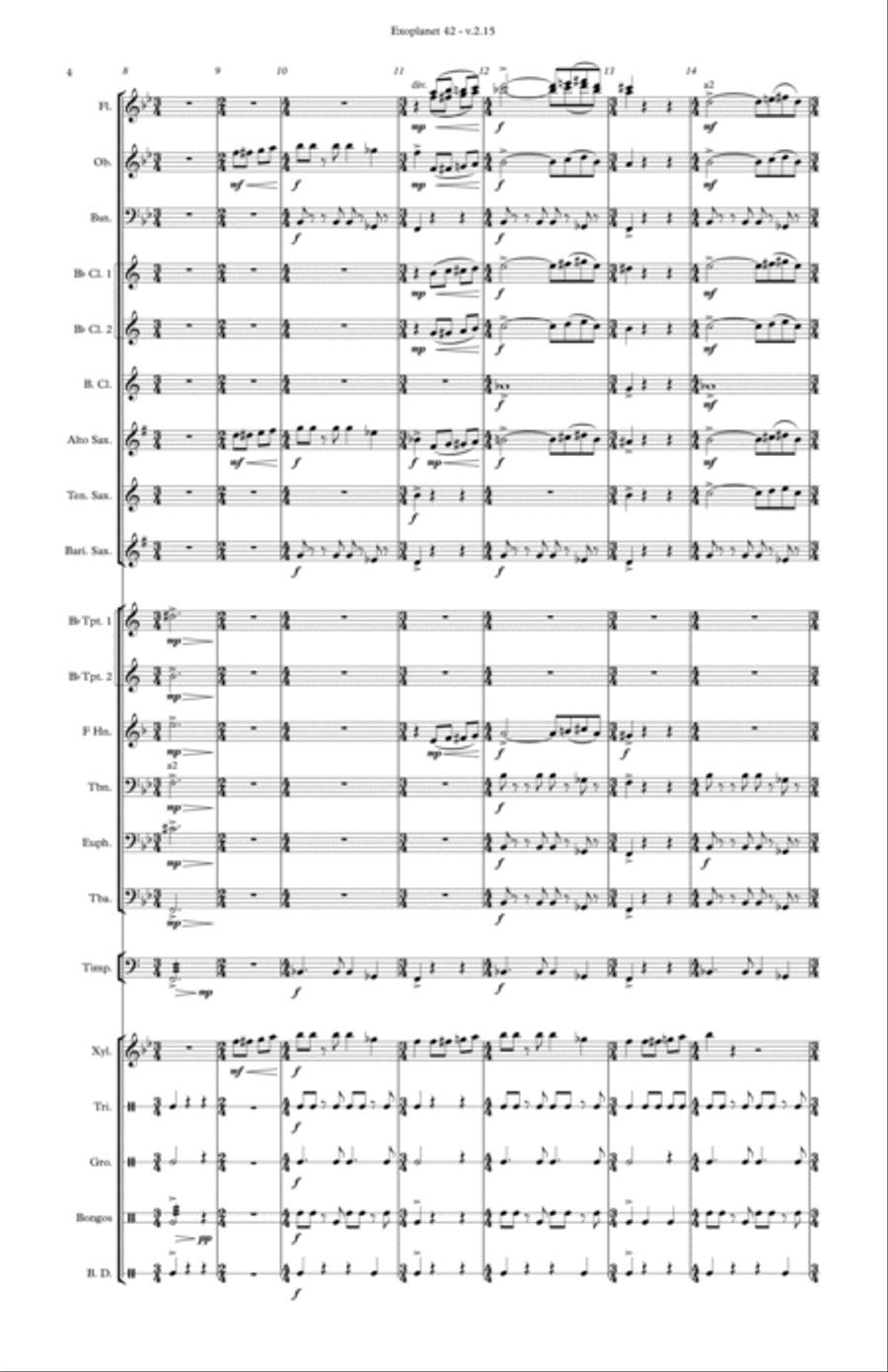 Exoplanet 42 Concert Band scores gallery preview page 4