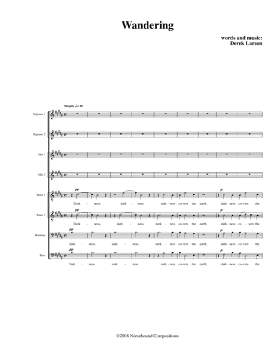 Wandering Divisi scores gallery preview page 1
