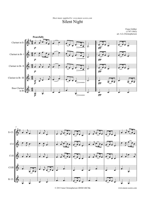 Silent Night - Clarinet quintet - Bb major